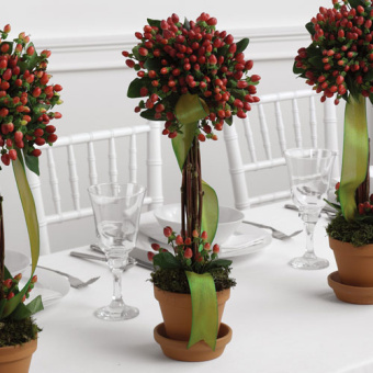 Red Topiary Centerpiece