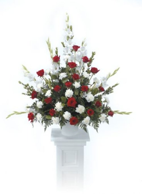 Red And White Pedestal Arrangement<br>CTT 20-11