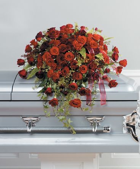 Red Rose Casket Spray<br>CTT 21-21