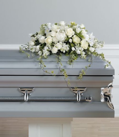 All White Casket Spray<br>CTT 9-11