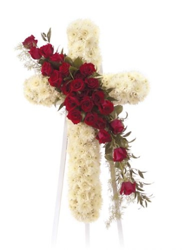 Red Rose and mums Cross<br>CTT 21-11