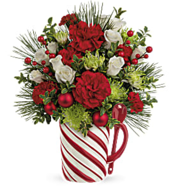 Send a Hug Candy Cane Mug (will not be EXACT)