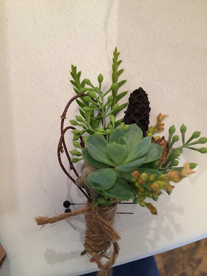 Succulent Boutoniere