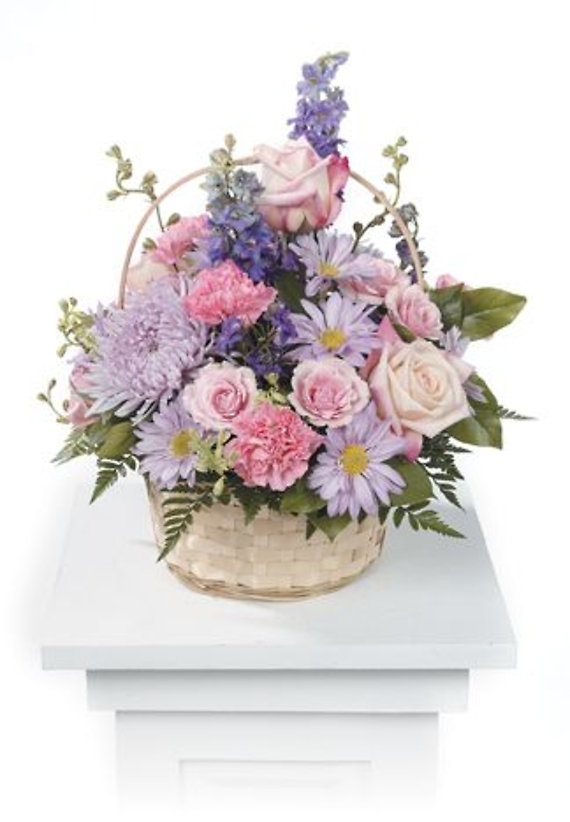 Lavender and Pink Basket Arrangement<br>CTT 61-32