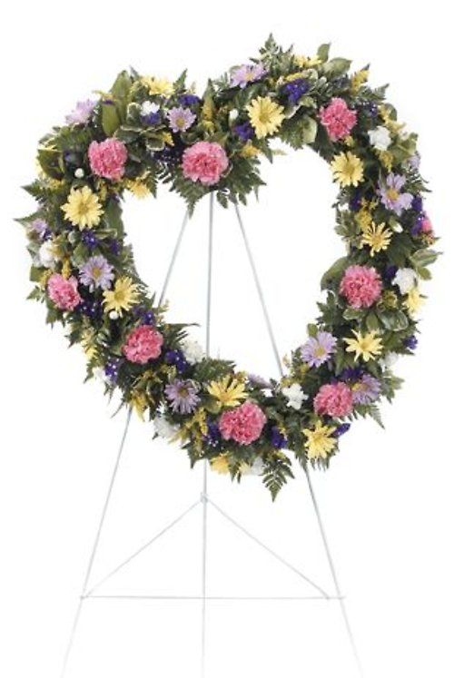 Mixed Flower Open Heart Spray