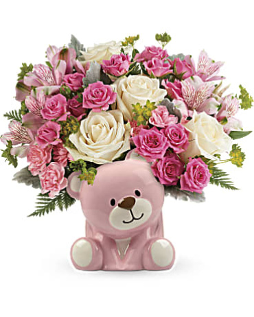 Precious Pink Bear Bouquet