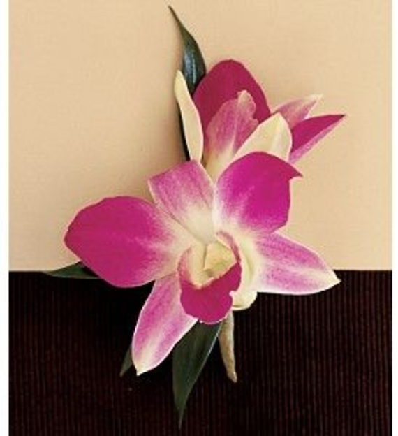 Purple Dendrobium Boutonniere