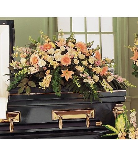 Peach Comfort Casket Spray<br>TF196-1