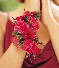Hot Pink and Red Corsage